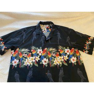 Vintage Pacific Legend Hawaiian Shirt Size 3XL Parrot  Tropical MADE HAWAII USA